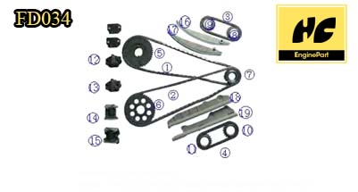 Ford 4.6L 281 Dohc 1998-2000 Timing Chain Kit