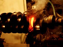 Iron shaft hardening